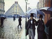 Gustave Caillebotte Paris, rain oil painting reproduction